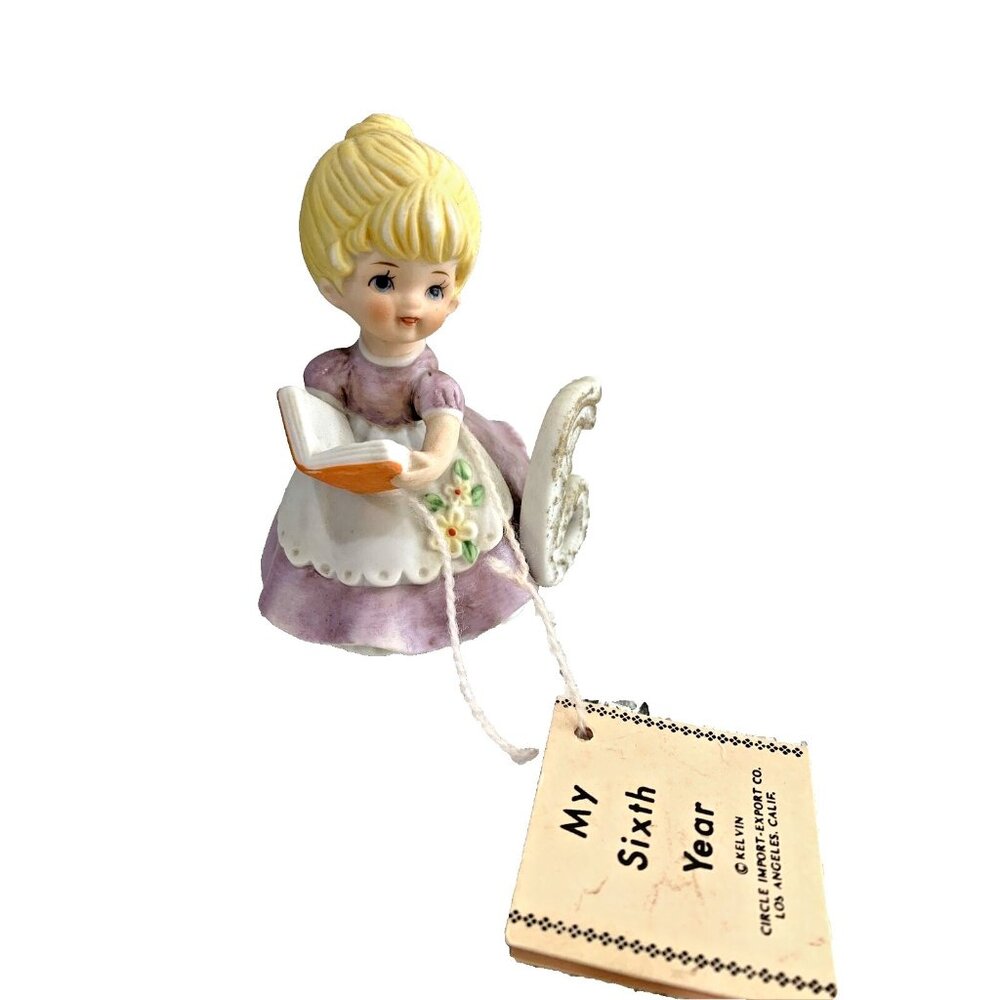 Vintage Birthday Dolls by Kelvin 6 Year Labeled Purple Dress~ Collectable